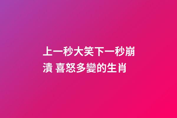 上一秒大笑下一秒崩潰 喜怒多變的生肖-第1張-觀點-玄機派